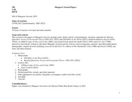 Margaret Atwood Papers