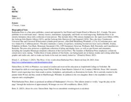 Barbarian Press Papers