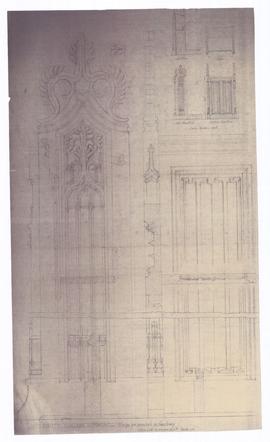 Design for kneelers in sanctuary (149-46a)