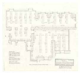 Layout of stacks in Rooms B12 & B13. - 17 November 1960 (27A)