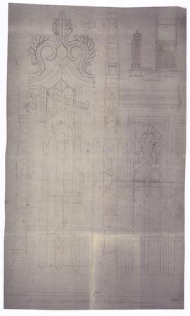 Design for kneelers in sanctuary (149-46)