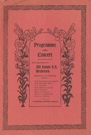 Programme of concert : first appearance of All Saints S. S. Orchestra