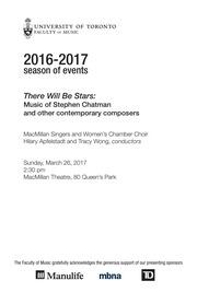 There will be stars : music of Stephen Chatman and other contemporary composers