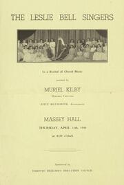 The Leslie Bell Singers in a recital of choral music
