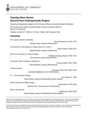 Second year undergraduate singers in performance