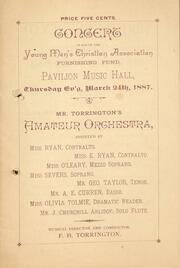 Concert in aid of the Young Men's Christian Association furnishing fund : Pavlion Music Hall : [program]