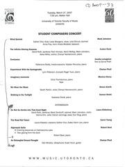 Student composers concert