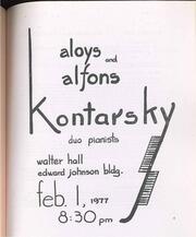 Aloys and Alfons Kontarsky, duo pianists