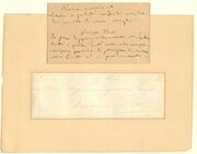 Signed autograph from Adelina Patti, with Giuseppe Verdi : autograph on printed card