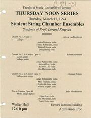 Student string chamber ensembles
