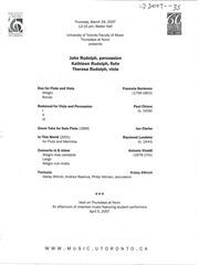 Chamber music for percussion, flute, and viola