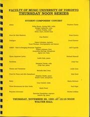 Student composers' concert
