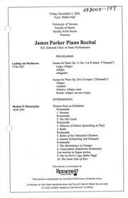 James Parker piano recital