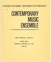 University of Toronto Contemporary Music Ensemble