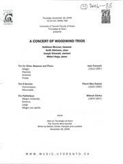 A concert of woodwind trios
