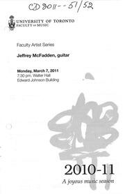 Faculty artist series : Jeffrey McFadden, guitar