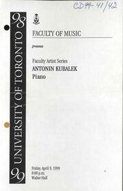 Antonin Kubalek, piano