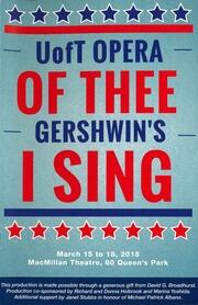 Gershwin's Of thee I sing