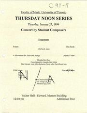 Concert by student composers