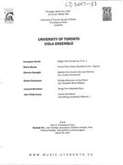 University of Toronto viola ensemble