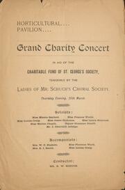 Grand charity concert in aid of the charitable fund of St. George's Society : [program]