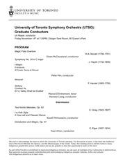 University of Toronto Symphony Orchestra graduate conductors