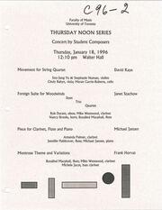 Concert by student composers