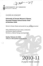 Choirs in concert : women's music : music and words for, by, and about women