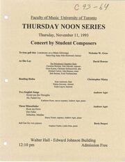 Concert by student composers