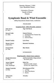 Symphonic band and Wind Ensemble
