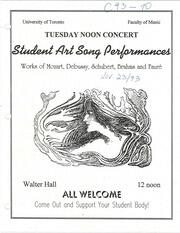 Student art song performances