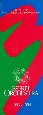 Esprit Orchestra : [concert season brochure]
