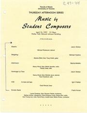 Music by student composers
