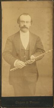 J. Churchill Arlidge with his flute
