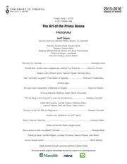 The art of the prima donna