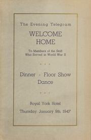 The Evening Telegram : Welcome home to members of the staff who served in World War II