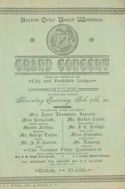 Grand concert under the auspices of the City and Parkdale Lodges : Pavilion, Horticultural Gardens : [program]