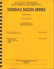 Piano trio recital