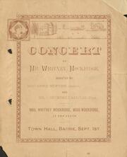 Concert by Mr. Whitney Mockridge : Town Hall, Barrie : [program]