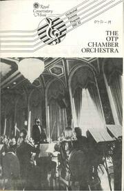 The OTP [Orchestral Training Program] Chamber Orchestra presents Boris Brott, conductor