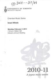 Chamber music series : Imani winds