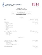 Guest cello recital by Cecylia Barczyk