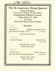 The St. Lawrence String Quartet