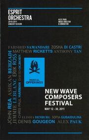 New wave composers festival : [program]