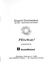 Rivka! : [program]
