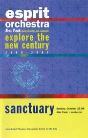 Sanctuary : [program]