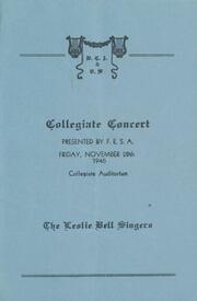 Collegiate concert presented by F.E.S.A.