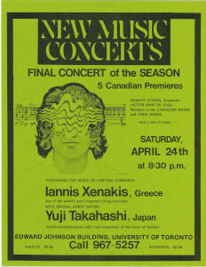 Iannis Xenakis and Yuji Takahashi : [flyer]