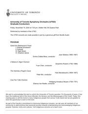 University of Toronto Symphony Orchestra graduate conductors