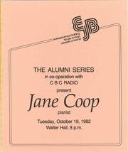Jane Coop, pianist